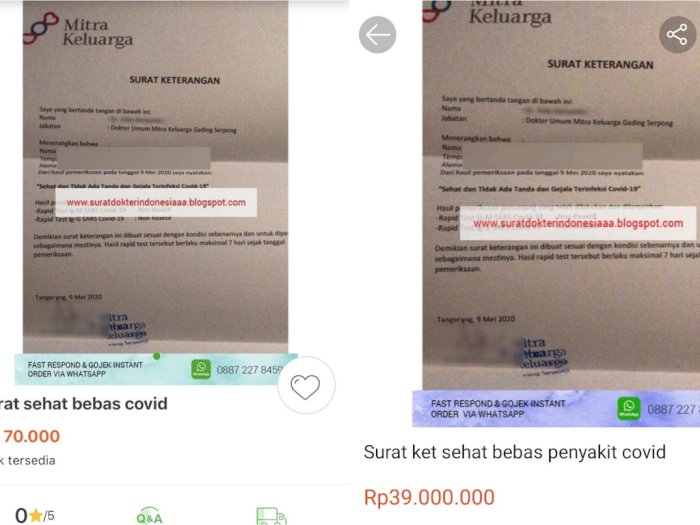 Penjual Surat Keterangan Bebas Covid-19 Ditangkap oleh Polisi di Bali