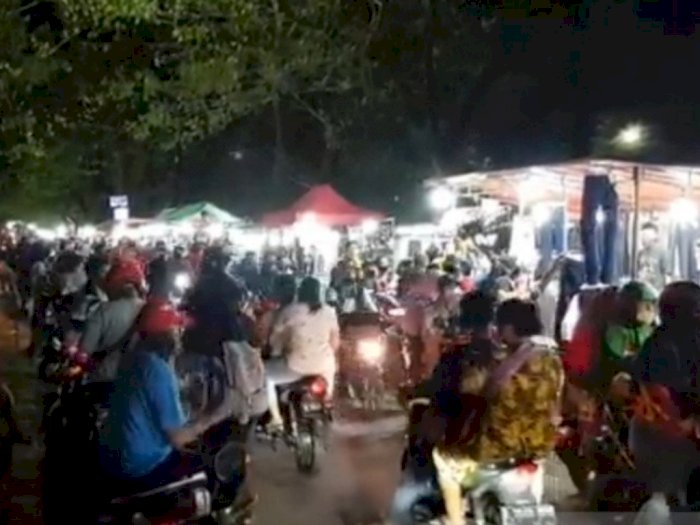 Sedang PSBB Covid-19, Pasar Malam BKT Jakarta Timur Kembali 'Diserbu' Warga
