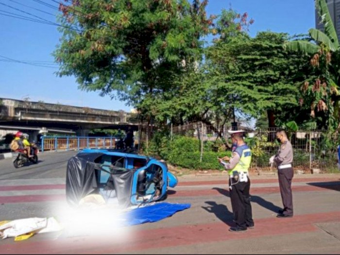 Bajaj Vs Bus TransJakarta di Pademangan, 1 Orang Tewas