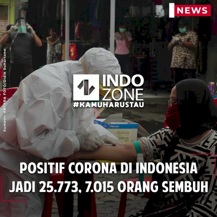 Positif Corona di Indonesia Jadi 25.773, 7.015 Orang Sembuh