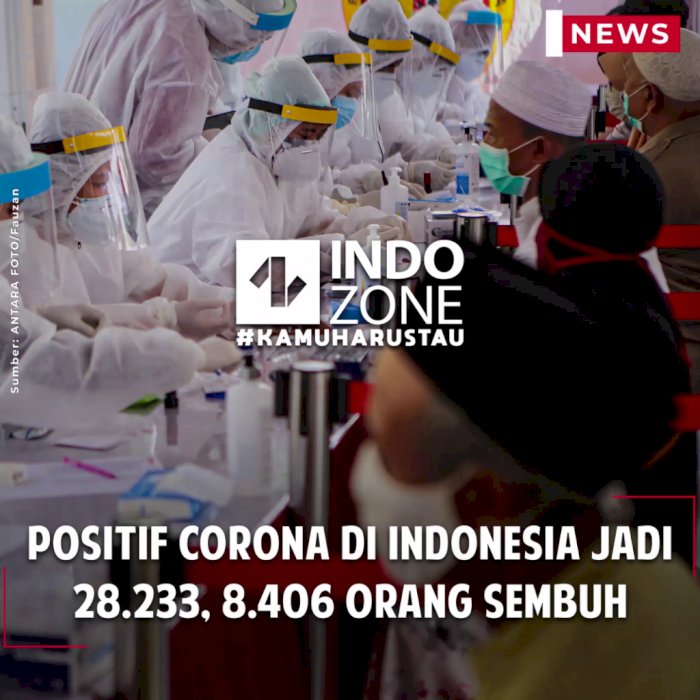 Positif Corona di Indonesia Jadi 28.233, 8.406 Orang Sembuh