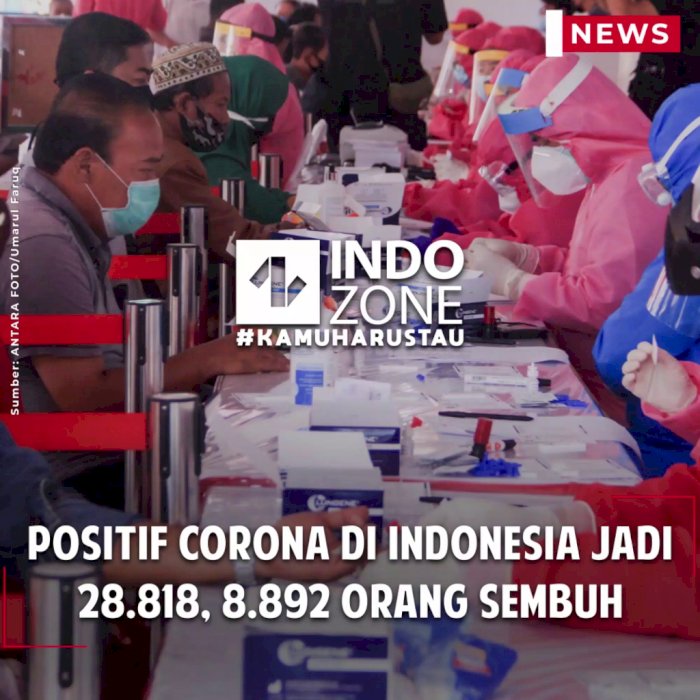 Positif Corona di Indonesia Jadi 28.818, 8.892 Orang Sembuh