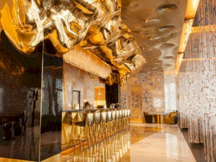 Gold on 27, Lounge Mewah Berlapis Emas 24 Karat di Dubai