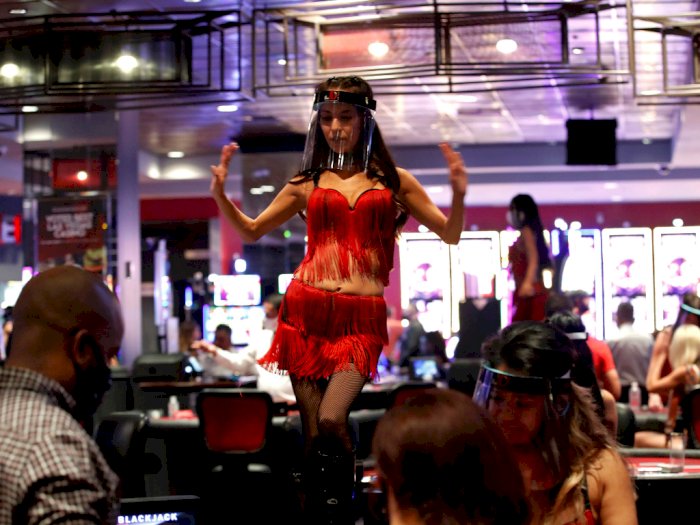 FOTO: New Normal, Kasino di Las Vegas Kembali Dibuka