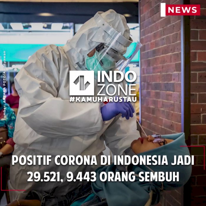 Positif Corona di Indonesia Jadi 29.521, 9.443 Orang Sembuh