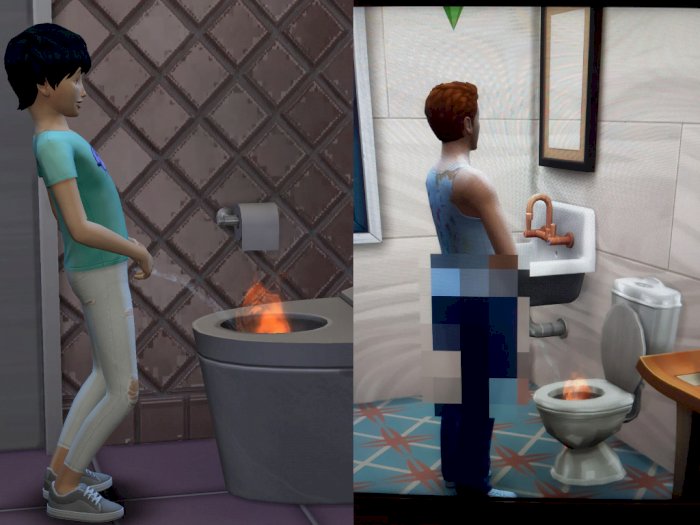 Pemain The Sims 4 Dibuat Bingung dengan Bug Terbaru yaitu 'Pipis Api'