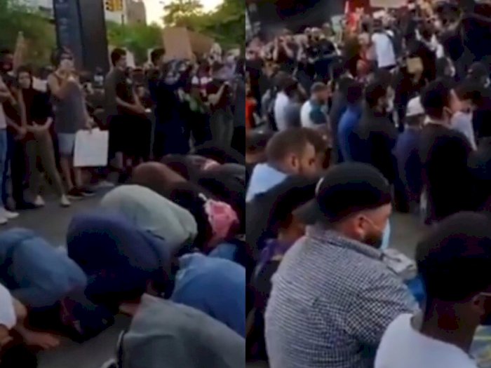 Ademnya, Demonstran Muslim Kematian George Floyd Dilindungi yang Non-Muslim saat Salat