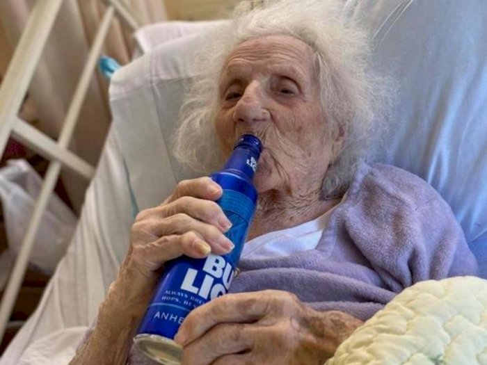 Sembuh dari COVID-19, Nenek 103 Tahun Ini Langsung Minta Minum Bir
