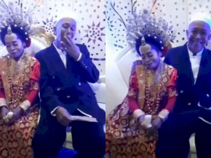 Viral Video Pernikahan Pasangan Lansia, Ekspresi Mempelai Wanitanya Bikin Senyum Sendiri