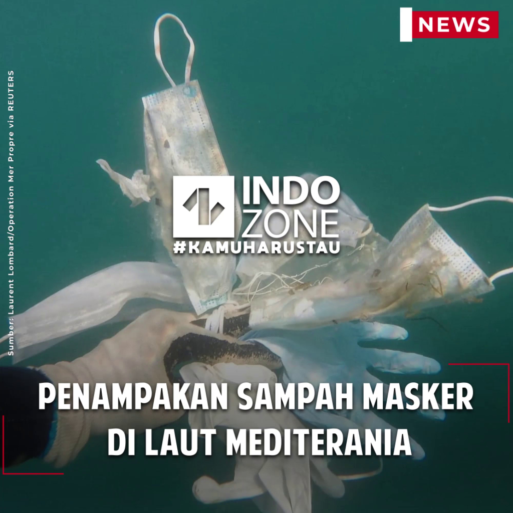 Penampakan Sampah Masker di Laut Mediterania