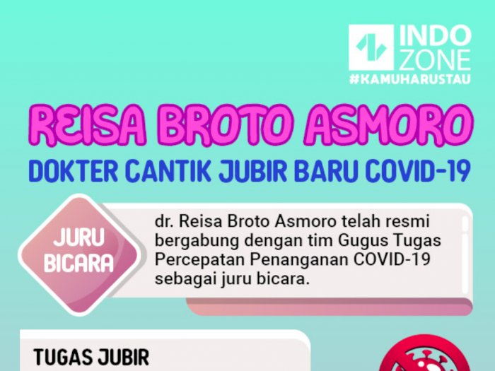 Reisa Broto Asmoro, Dokter Cantik Jubir Baru COVID-19