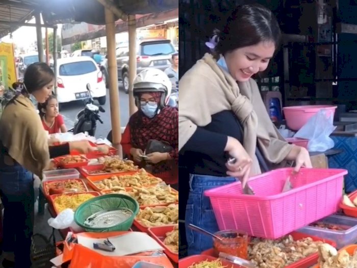 Viral Tukang Gorengan Cantik di Jogja, Netizen: Auto  Borong!
