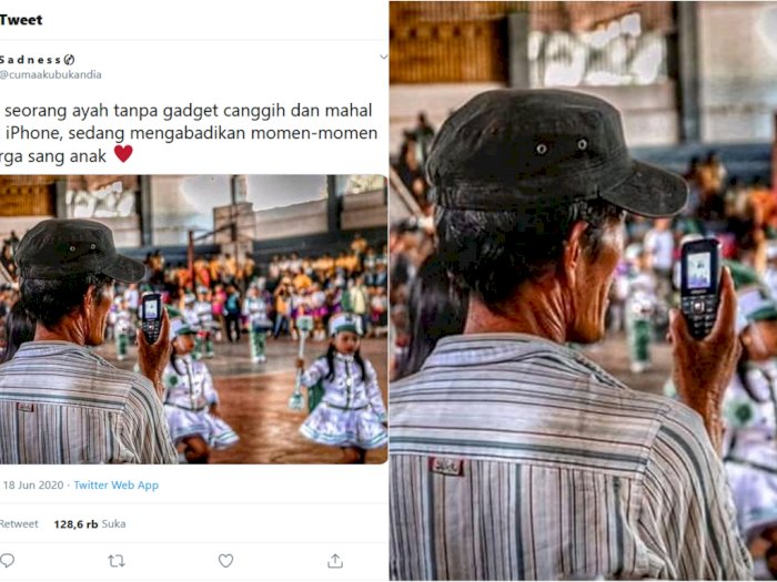 Potret Haru Ayah Rekam Aksi Anak Tampil Marching Band Pakai Ponsel Jadul