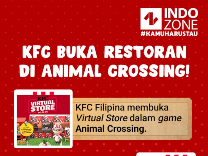 KFC Buka Restoran di Animal Crossing!