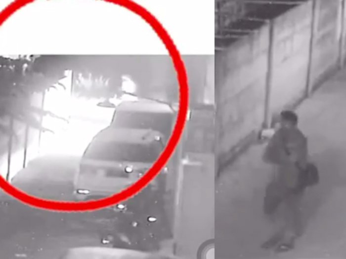 Detik-detik CCTV Pelaku Bakar Mobil Via Vallen Hingga Tulis Ancaman di Tembok: Mati Kalian