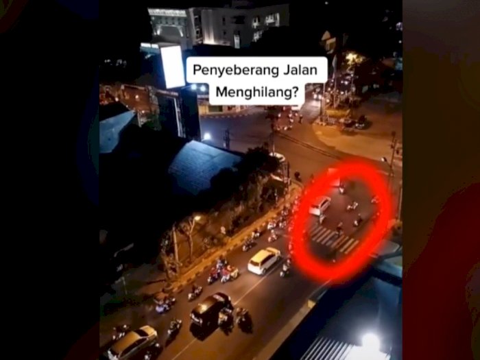 Viral Penampakan Pejalan Kaki Tiba-tiba Hilang saat Nyebrang di Perempatan Yogyakarta