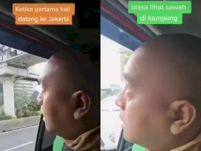 Viral Video 'First Impression' Driver Ojol Saat ke Jakarta, Bengong Lihat Bangunan Tinggi