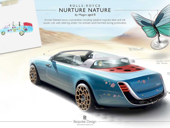 Wih! Bocah Berusia 8 Tahun Hadirkan Desain Futuristik pada Rolls-Royce Convertible