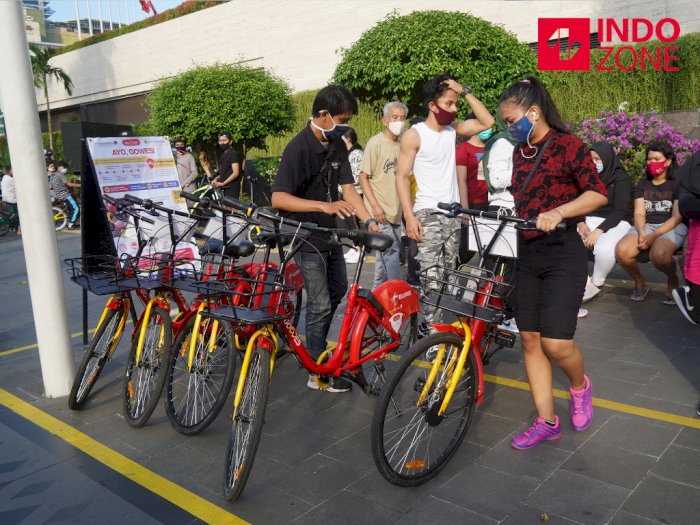 FOTO: Pemprov DKI Jakarta Sediakan Layanan Bike Sharing