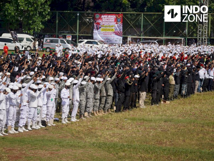 Massa Apel Siaga Ganyang Komunis Penuhi Lapangan Ahmad Yani Jakarta Selatan