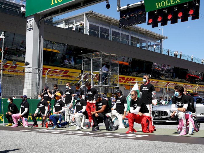 FOTO: Aksi Para Pembalap F1 Berlutut di GP Austria