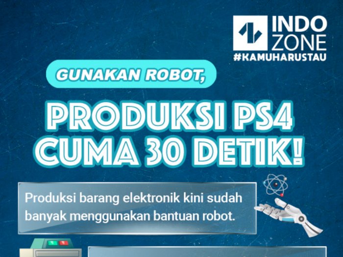 Gunakan Robot, Produksi PS4 Cuma 30 Detik!