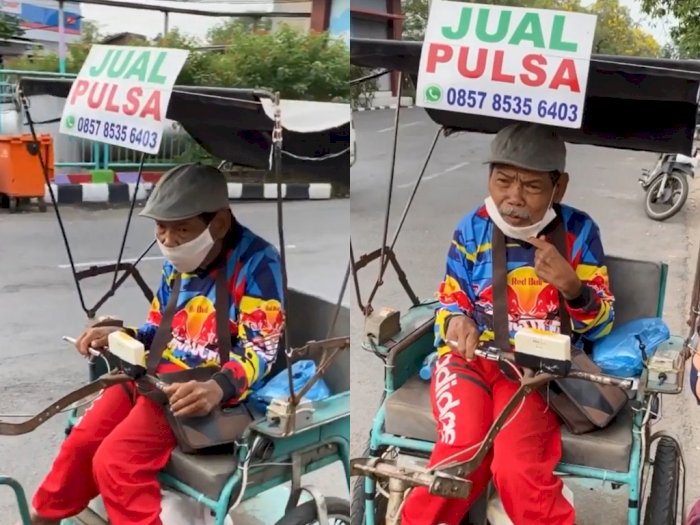 Pak Saipul, Penyandang Disabilitas yang Tetap Semangat Jual Pulsa Keliling dengan Sepeda
