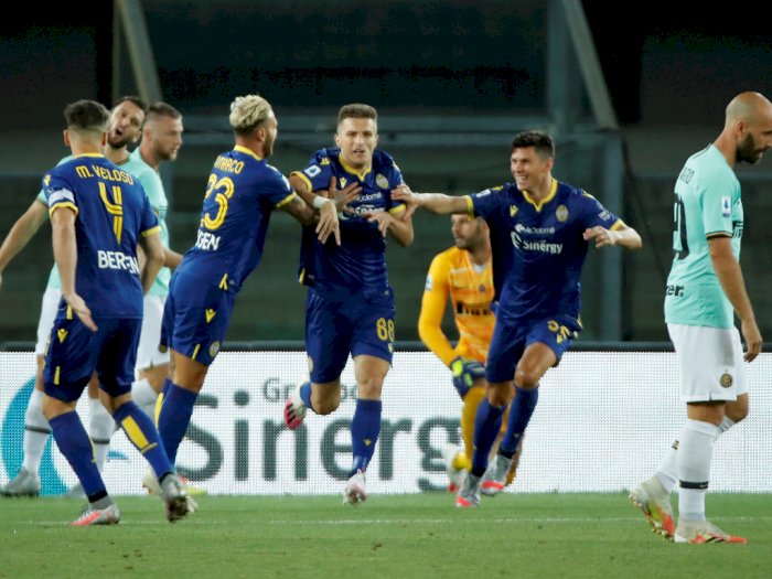 FOTO: Hellas Verona Ungguli Inter Milan di Babak Pertama