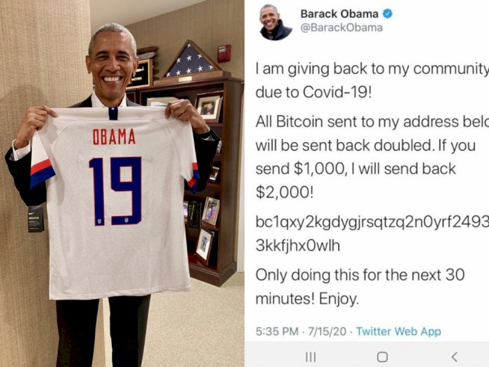 Hati-hati Penipuan atas Nama Barack Obama Minta Dikirimi Bitcoin, Akun Twitter-nya Diretas