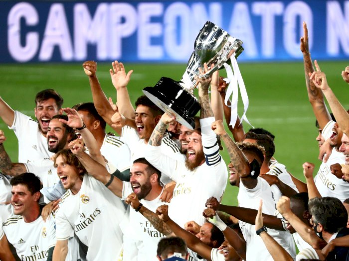 Kembali Angkat Trofi La Liga, Begini Reaksi Para Pemain Real Madrid