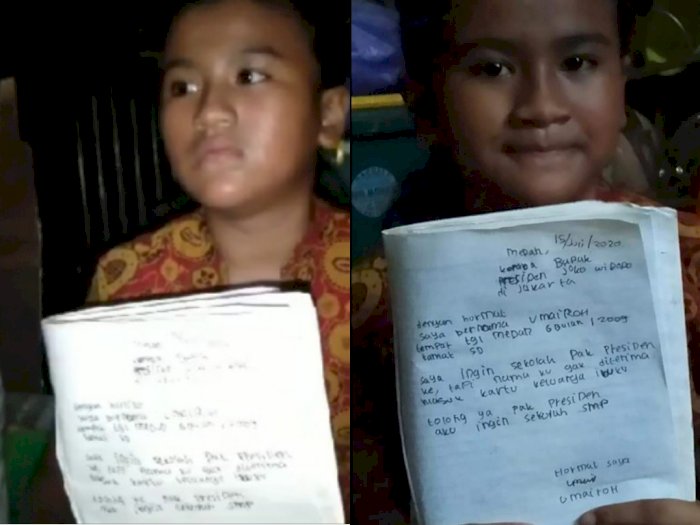 Putus Sekolah Karena Tak Bisa Masuk KK Ibu, Bocah Ini Tulis Surat Buat Presiden Jokowi