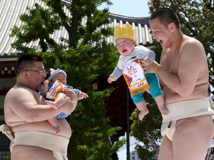 Mengenal Nakizumo, Festival Pesumo Jepang Membuat Bayi Menangis