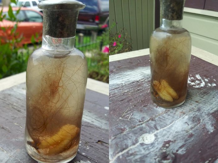 Bikin Geger, Pria Ini Temukan 'Botol Penyihir' Berisi Rambut dan Gigi Manusia