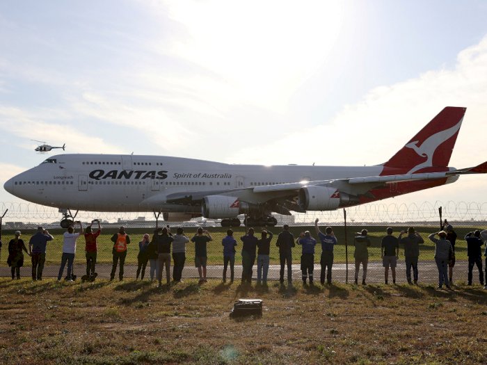 FOTO: Qantas Airways Pensiunkan Pesawat Boeing 747 