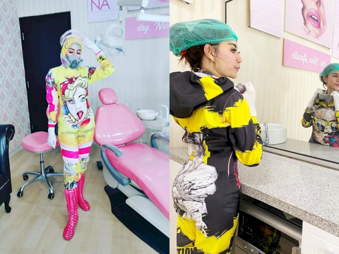 Pakai Baju APD Stylist saat Layani Pasien, Dokter Gigi Cantik Ini Viral