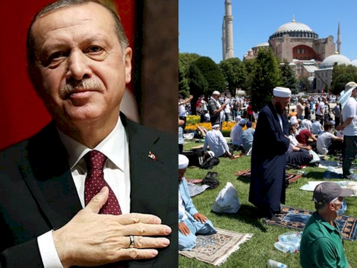Hagia Sophia Gelar Salat Jumat Perdana, Presiden Erdogan: Kerinduan 86 Tahun Berakhir