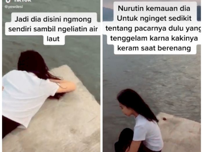 Kehilangan Kekasih karena Tenggelam, Wanita Ini Ngomong Sendiri Sambil Liat Air Laut