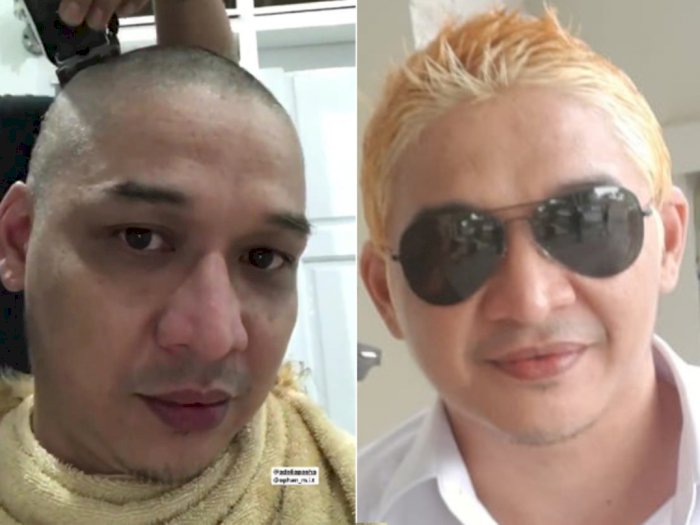 Usai Ditegur Mendagri Tito Tampil Nyentrik, Pasha Ungu Cukur Habis Rambutnya Botak