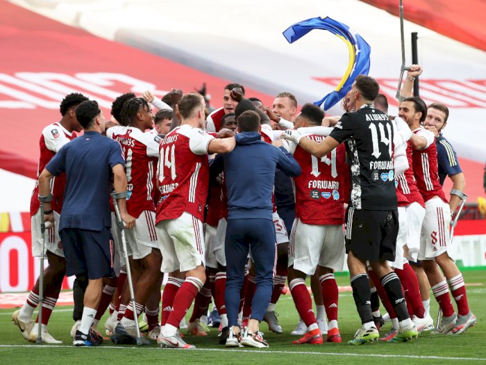 Juara FA CUP, Intip Yuk Momen Perayaan Tim Arsenal