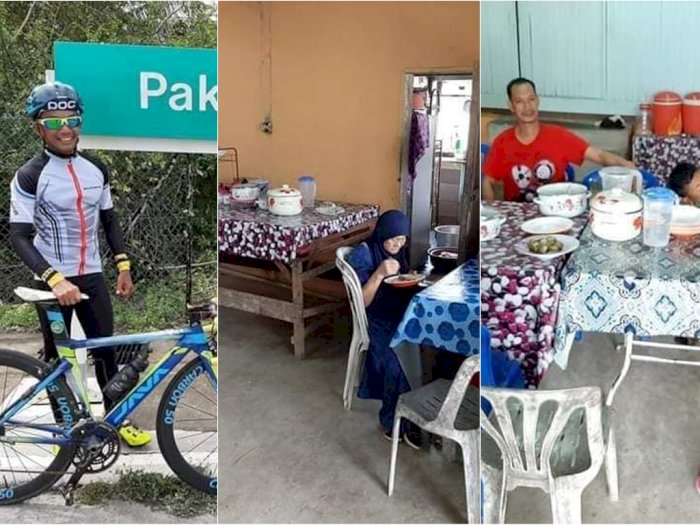 Lapar Saat Bersepeda, Pria Ini Malah Tak Sadar Makan di Rumah Warga