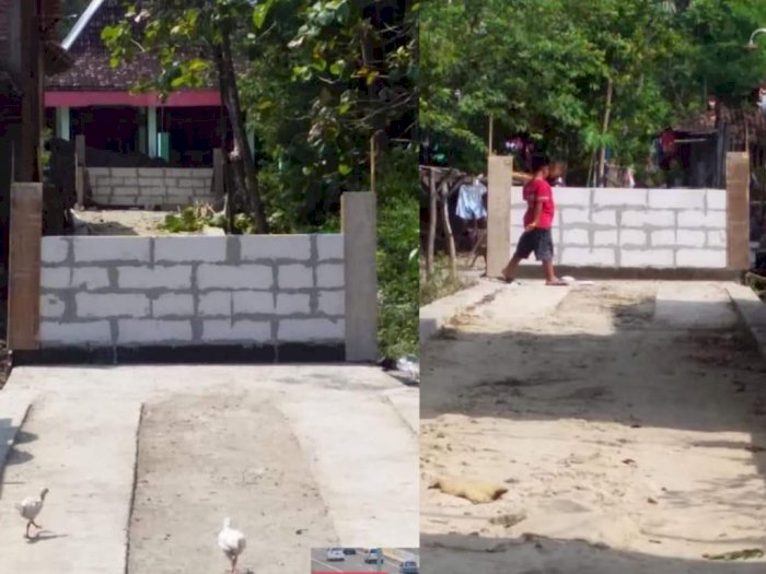 Viral Warga Tembok Jalan, 11 Kepala Keluarga Harus Mutar Setengah Kilometer Demi Keluar