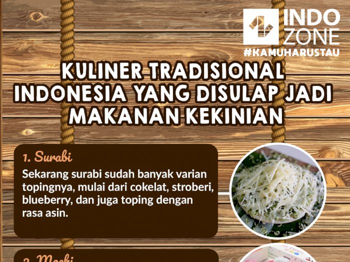 Kuliner Tradisional Indonesia yang Disulap Jadi Makanan Kekinian