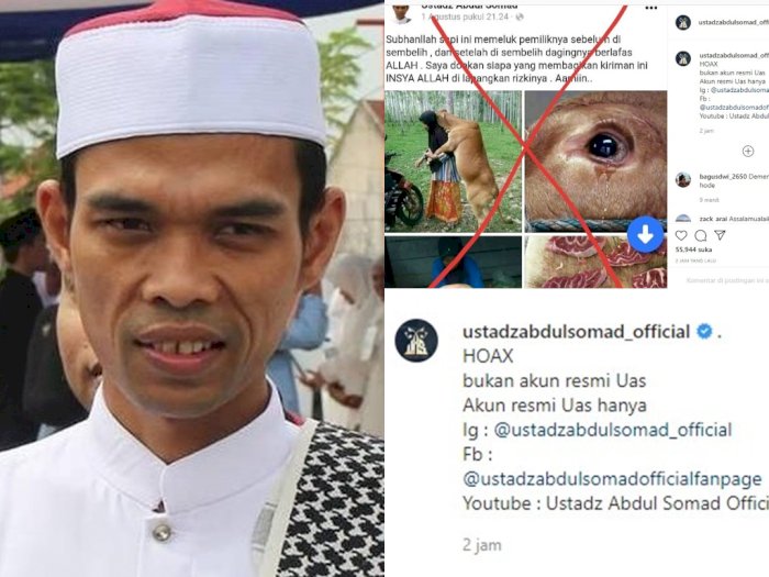 Hati-hati, Ada Akun Palsu Catut Nama Ustaz Abdul Somad Sebar Berita Hoax