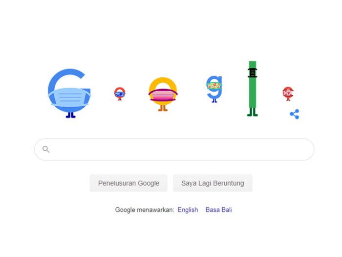 Google Doodle Himbau Pengguna untuk Tetap Jaga Jarak dan Pakai Masker!