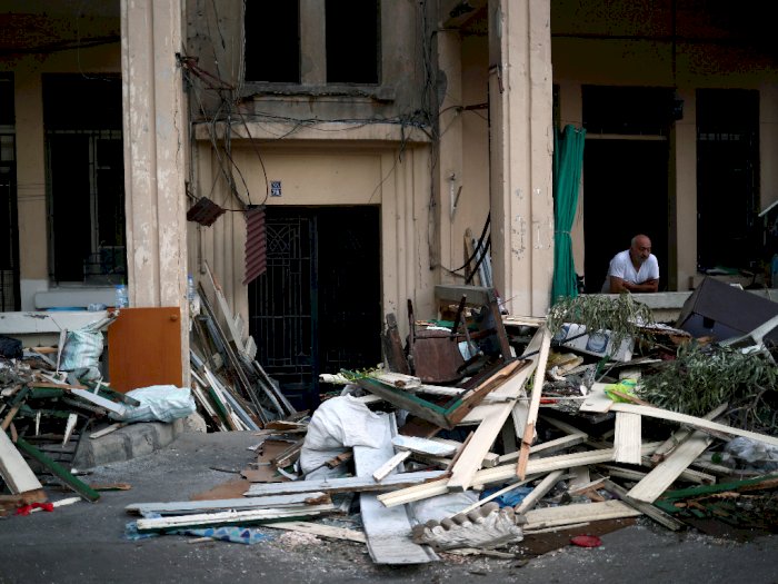 FOTO: Puing-puing Pasca Ledakan Beirut