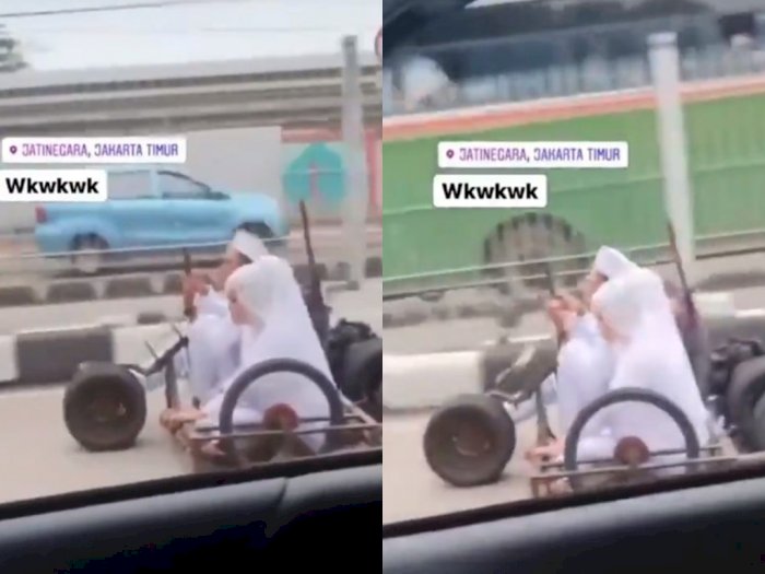 Viral Pengantin Naik Kendaraan Unik Mirip Tamiya, Netizen: Uwu Banget!