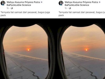 Ngaku Lihat Samsat saat Naik Pesawat, Bapak Ini Bikin Netizen Tergelitik