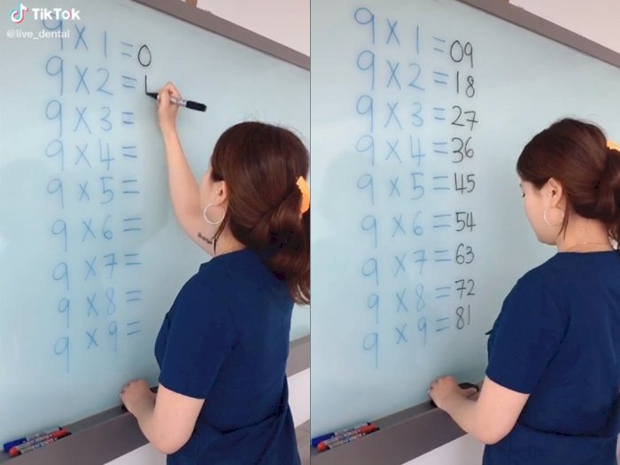 Video, Wanita  Ini Bagikan Tips Hitung Cepat Matematika Perkalian Sembilan