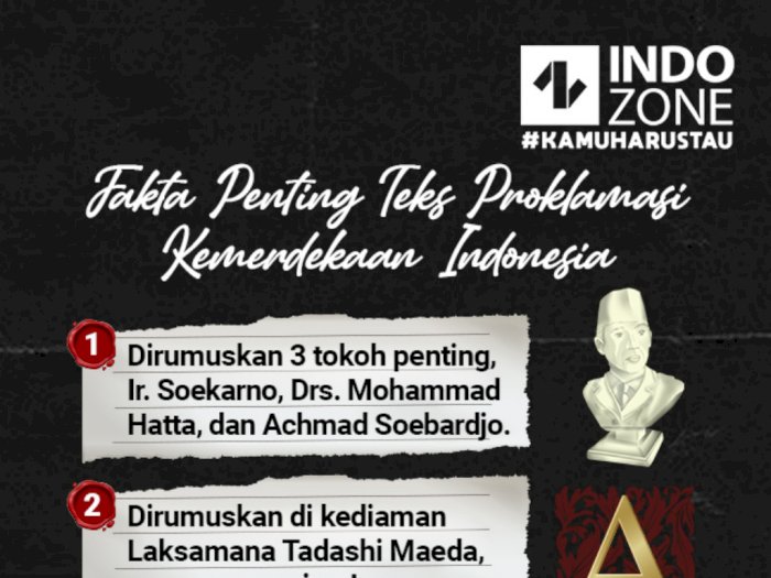 Fakta Penting Teks Proklamasi Kemerdekaan Indonesia