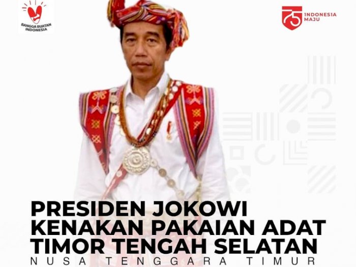Arti Baju Adat NTT yang Dipakai Jokowi saat Pimpin Upacara Hut ke-75 RI